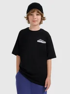 Koszulki dla chłopców - 4F T-shirt oversize z nadrukiem chłopięcy - czarny 164 (13-14 lat) - miniaturka - grafika 1
