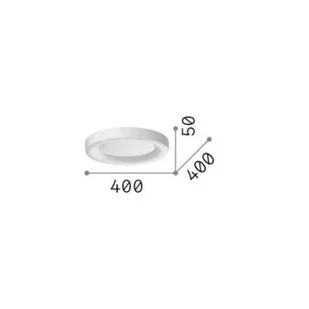 Ideallux Ideal Lux lampa sufitowa LED Planet, czarna, Ø 40 cm, metalowa - Lampy sufitowe - miniaturka - grafika 1