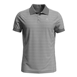 Koszulki męskie - Odlo męska koszulka polo S/S Nikko Dry wielokolorowa Concrete Grey - Silver Grey - Stripes XX-L 550062_70781_XXL - grafika 1