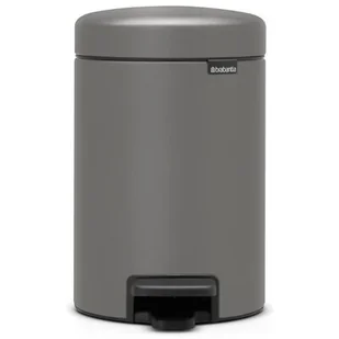 Brabantia Kosz na śmieci pedałowy NewIcon 3l mineral concrete grey 126260 - Kosze na śmieci - miniaturka - grafika 1