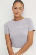 Koszulki sportowe damskie - Guess t-shirt BRIANA damski kolor fioletowy V3BI11 J1314 - miniaturka - grafika 1