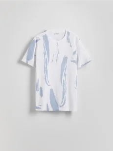 Reserved - T-shirt regular z nadrukiem - biały - Koszulki męskie - miniaturka - grafika 1