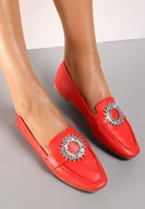 Mokasyny damskie - Czerwone Mokasyny Lizzi - miniaturka - grafika 1