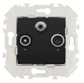 Inne akcesoria elektryczne - EFAPEL QUADRO45 GNIAZDO ANTENOWE KOŃCOWE SATELITARNE CZARNY MAT 45543 KWPM - miniaturka - grafika 1