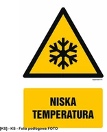 Tablice BHP - SIGNPROJECT GF024 - Niska temperatura 300x450 - miniaturka - grafika 1