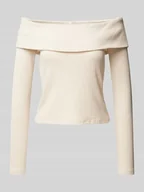 Bluzki damskie - Bluzka o kroju regular fit z długim rękawem z wiskozy model ‘PIPER’ - miniaturka - grafika 1