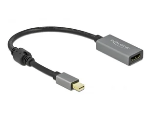 DeLOCK 66570 adapter kablowy 0,2 m Mini DisplayPort HDMI Typu A (Standard) Czarny, Szary - Adaptery i przejściówki - miniaturka - grafika 1