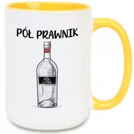 Kubki - Kubek Z Nadrukiem REZENT DLA PRAWNIKA ZABAWNY Biało Żółty - miniaturka - grafika 1