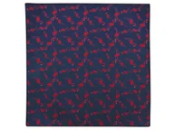 Krawaty i muchy męskie - Granatowa poszetka w czerwone flamingi E323 - miniaturka - grafika 1