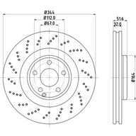 Tarcze hamulcowe - Tarcza hamulcowa HELLA 8DD 355 126-381 - miniaturka - grafika 1