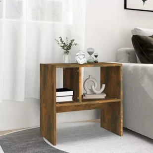 Lumarko Stolik boczny, przydymiony dąb, 50x30x50 cm - Ławy i stoliki kawowe - miniaturka - grafika 4