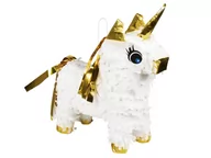 Dekoracje sali - Boland Mini Piniata Jednorożec biały - 1 szt. B30976 - miniaturka - grafika 1