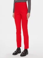 Spodnie damskie - Tommy Hilfiger Spodnie materiałowe Elevated WW0WW39721 Czerwony Slim Fit - miniaturka - grafika 1