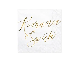 Party Deco Serwetki komunijne Komunia Święta - 33 cm - 20 szt. SP33-90-019ME - Pamiątka Pierwszej Komunii Świętej - miniaturka - grafika 3