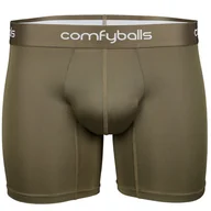 Majtki męskie - COMFYBALLS Bokserki do biegania LONG PERFORMANCE olive green - miniaturka - grafika 1