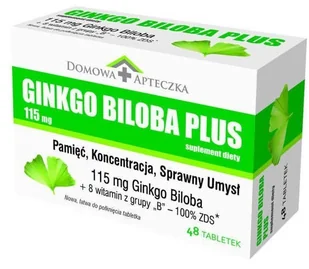 Domowa Apteczka Ginkgo Biloba Plus 48 szt. - Suplementy diety Domowa Apteczka Ginkgo Biloba Plus 48 szt. - Suplementy diety - miniaturka - grafika 1