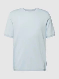 Koszulki męskie - T-shirt z imitacji dzianiny - grafika 1