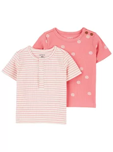 carter's Koszulki (2 szt.) w kolorze różowym - Kaftaniki dla niemowląt - miniaturka - grafika 1