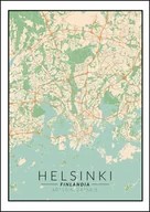 Plakaty - Galeria Plakatu, Plakat, Helsinki Mapa Kolorowa, 40x50 cm - miniaturka - grafika 1