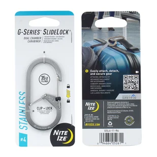 Nite Ize - Karabińczyk G-Series SlideLock #4 - Stalowy - GSL4-11-R6 - Breloki - miniaturka - grafika 1