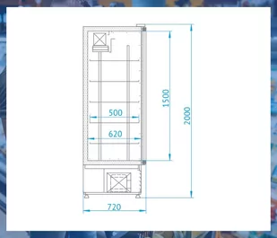 Szafa chłodnicza przeszklona SCh-S 725 ECOline RAPA - Szafy i witryny chłodnicze Szafa chłodnicza przeszklona SCh-S 725 ECOline RAPA - Szafy i witryny chłodnicze - miniaturka - grafika 3