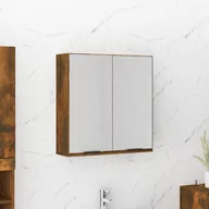 Szafki łazienkowe - Lumarko Szafka łazienkowa z lustrem, przydymiony dąb, 64x20x67 cm - miniaturka - grafika 1