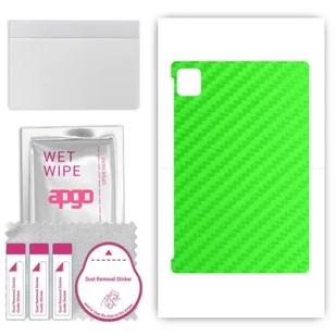 folia naklejka skórka strukturalna na TYŁ do Blackview Tab 13 Pro - Carbon Zielony - apgo SKINS - Akcesoria do tabletów i e-booków - miniaturka - grafika 1