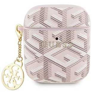 Guess GUA2PGCE4CP AirPods 1/2 cover różowy/pink GCube Charm - Akcesoria do słuchawek - miniaturka - grafika 1