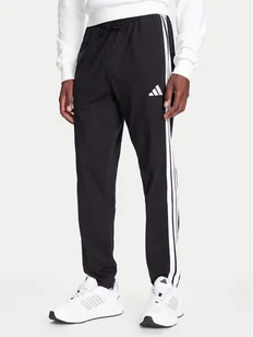 adidas Spodnie dresowe Essentials 3-Stripes JE6430 Czarny Regular Fit - Spodnie sportowe męskie - miniaturka - grafika 1