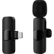 Głośniki przenośne - Apexel Bezprzewodowy mikrofon Wireless Lavalier One to One do iPhone, czarny - miniaturka - grafika 1