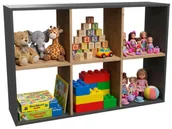 Półki i regały dla dzieci - Regał na zabawki do pokoju dziecka antracyt L0-D30 - miniaturka - grafika 1