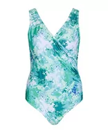Stroje kąpielowe - Unmade Copenhagen Damski strój kąpielowy ShelbyUM Sunsuit, nadruk niebieski/zielony, XL, niebieski/zielony, XL - miniaturka - grafika 1