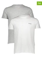 Koszulki męskie - Pepe Jeans Koszulki (2 szt.) w kolorze szarym i białym - miniaturka - grafika 1