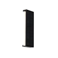 Lampy ogrodowe - QAZQA Lampa ścienna zewnętrzna czarna 30 cm z wbudowanym LED, 4-stopniowym ściemniaczem i panelem słonecznym - Serena - miniaturka - grafika 1