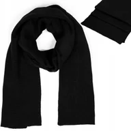 Apaszki i szaliki damskie - Duży szal wełniany miękki gruby szalik damski ciepły elegancki 100% WEŁNY - miniaturka - grafika 1