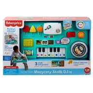 Zabawki interaktywne dla dzieci - Fisher-Price „Ucz się i śmiej!” Muzyczny Stolik DJ-a HRB65 Mattel - miniaturka - grafika 1