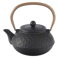 Dzbanki i imbryki - Secret de Gourmet Dzbanek do herbaty BLACK FLOWER ceramiczny 1 L kolor czarny 160645 - miniaturka - grafika 1