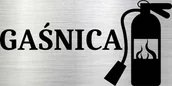 Tablice i flipcharty - Tabliczka aluminiowa na drzwi ścianę Gaśnica 15x10 Nierdzewna - miniaturka - grafika 1