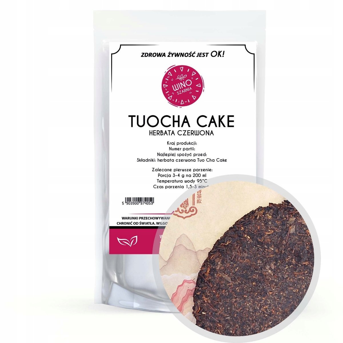 Herbata puerh Tuo Cha Cake Qi Zi Bing Cha - 100g Tradycyjna Prasowana Herba