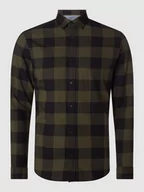 Koszule męskie - Koszula casualowa o kroju regular fit z diagonalu model ‘Gingham’ - miniaturka - grafika 1