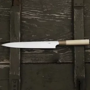 Hideo Kitaoka Aogami#2 Satin Damascus Nóż Yanagiba 27 cm - Noże kuchenne - miniaturka - grafika 4