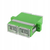 Wtyczki i adaptery - Adapter jednomodowy SC/APC DUPLEX z transparentnymi zaślepkami - miniaturka - grafika 1