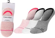 Skarpetki damskie - CALVIN KLEIN SKARPETY SKARPETKI STOPKI DAMSKIE 3 PARY WHITE/PINK/GREY 701218764 003 - Rozmiar: 37-41 - miniaturka - grafika 1