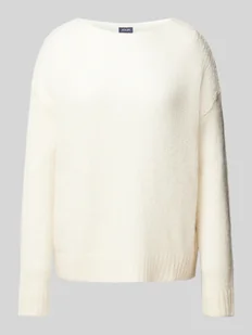 Sweter z dzianiny z okrągłym dekoltem - Swetry damskie - miniaturka - grafika 1