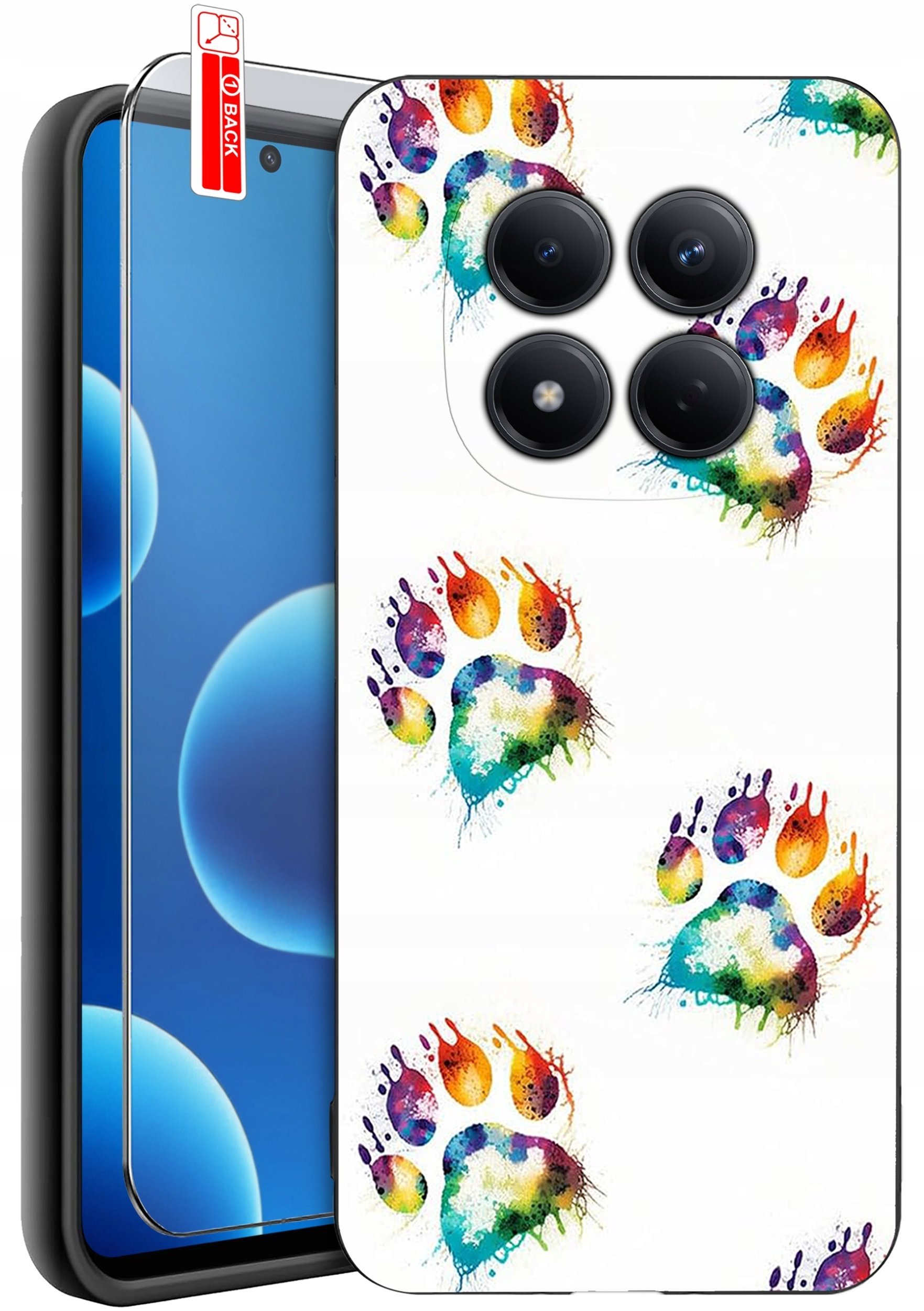 krainaGSM Etui Do Xiaomi Redmi Note 15 Pro 5G Wzory Silikonowe Matt Case + Szkło