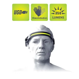 Latarka czołowa LED z czujnikiem ruchu IPX4 USB-C 1200 mAh - czarna - Latarki - miniaturka - grafika 15