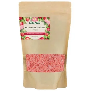 Folk & Flora, sól do kąpieli, dzika róża-malina, 500 g - Kosmetyki do kąpieli - miniaturka - grafika 1
