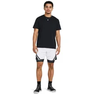 Spodnie sportowe męskie - Męskie spodenki do koszykówki Under Armour Curry Mesh - białe - UNDER ARMOUR - miniaturka - grafika 1