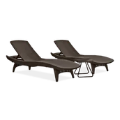 Meble ogrodowe - Keter zestaw mebli PACIFIC brąz - miniaturka - grafika 1