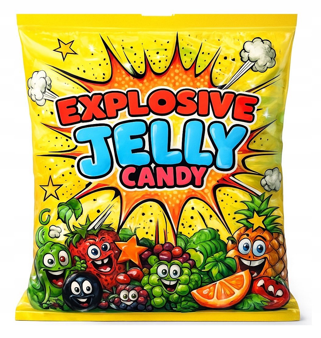 Żelki strzelające o smaku owocowym Assorted Explosive Jelly Candy 408g ANBA